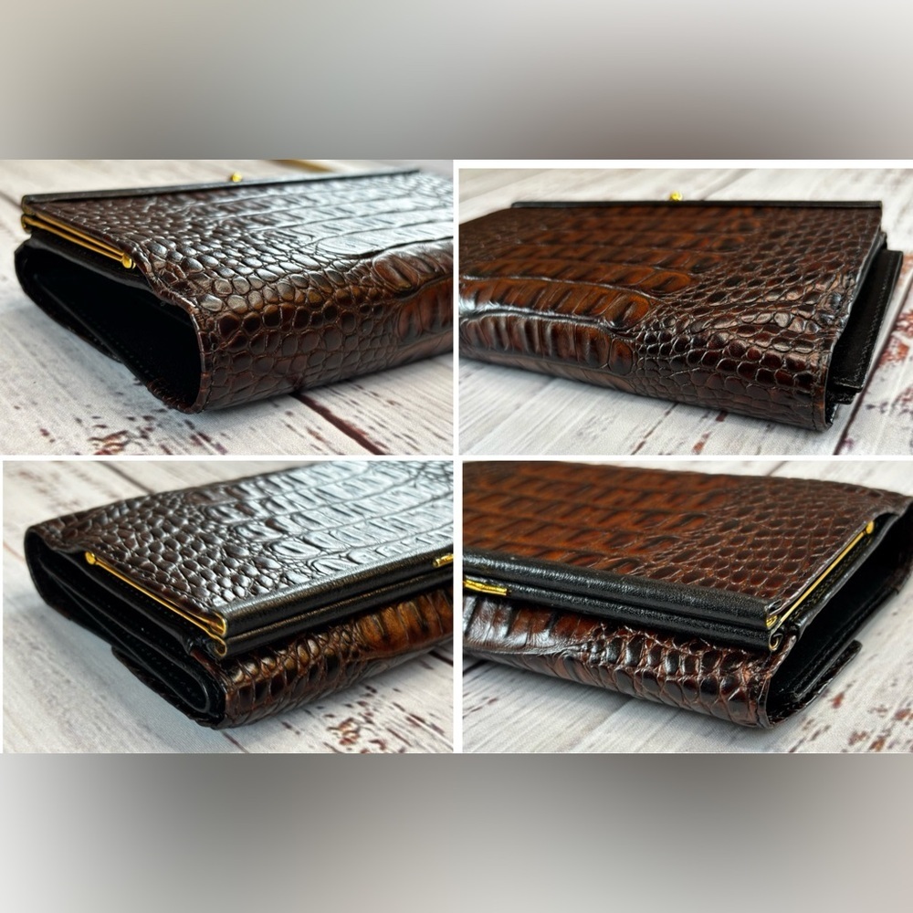 Brahmin Tuscan Collection Croc Embossed Wallet - Picture 7 of 9